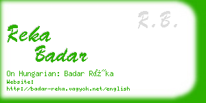 reka badar business card